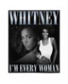 Whitney Houston Minky Blanket | I'm Every Woman Black And White Photo Collage Design Blanket $14.07 Blankets