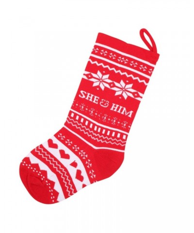 She & Him Knit Christmas Stocking $6.38 Decor