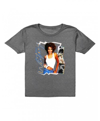 Whitney Houston Kids T-Shirt | Rainbow Ombre Electric Collage Kids T-Shirt $6.11 Kids