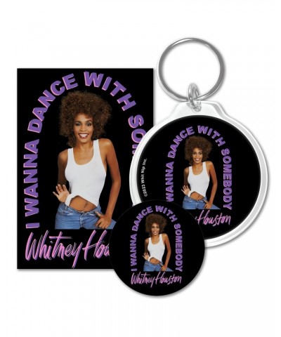 Whitney Houston I Wanna Dance Button Keychain Magnet Bundle Save $3 $24.88 Accessories