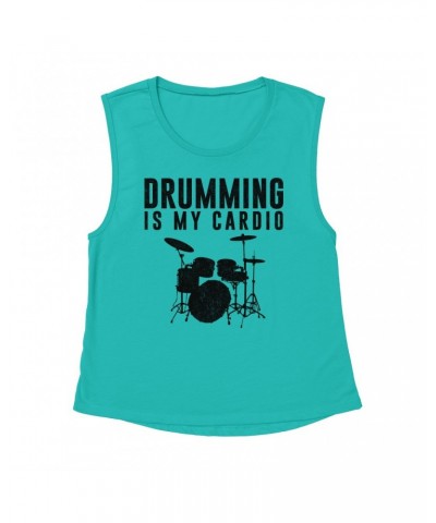 Music Life Muscle Tank | Drumming Is My Cardio Tank Top $11.88 Shirts