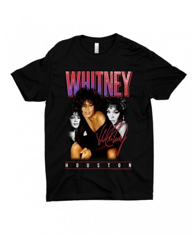 Whitney Houston T-Shirt | Triple Red Purple Collage Shirt $9.16 Shirts