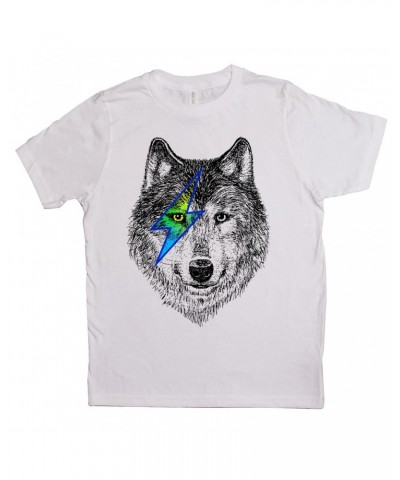Music Life Kids T-Shirt | Glam Rock Wolf Kids Shirt $8.58 Kids
