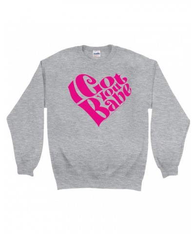 Sonny & Cher Sweatshirt | I Got You Babe Heart Image Sweatshirt $4.33 Sweatshirts