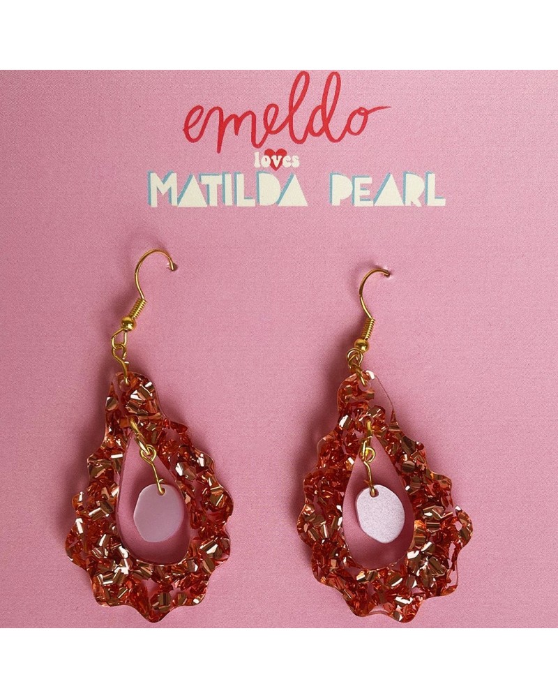Matilda Pearl X Emeldo Earrings (Double Glitter) $17.19 Accessories